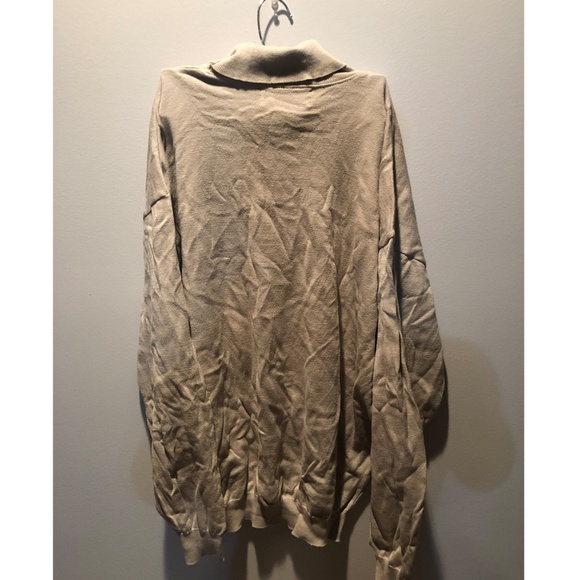 Tan Cream Turtleneck Longsleeve Men Size Large - Picture 2 of 3